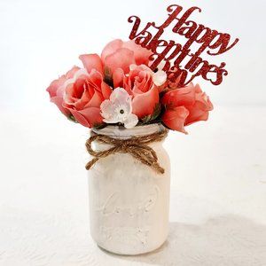 Valentine's Day Gift Roses in Mini Love Jar